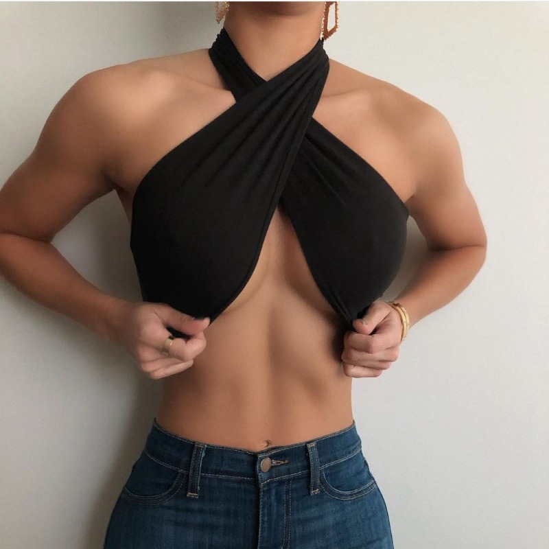 Strapless Bra Backless - Frühlings-Neuheit: Damen-T-Shirt, Einfarbig, Sexy und Vielseitig,