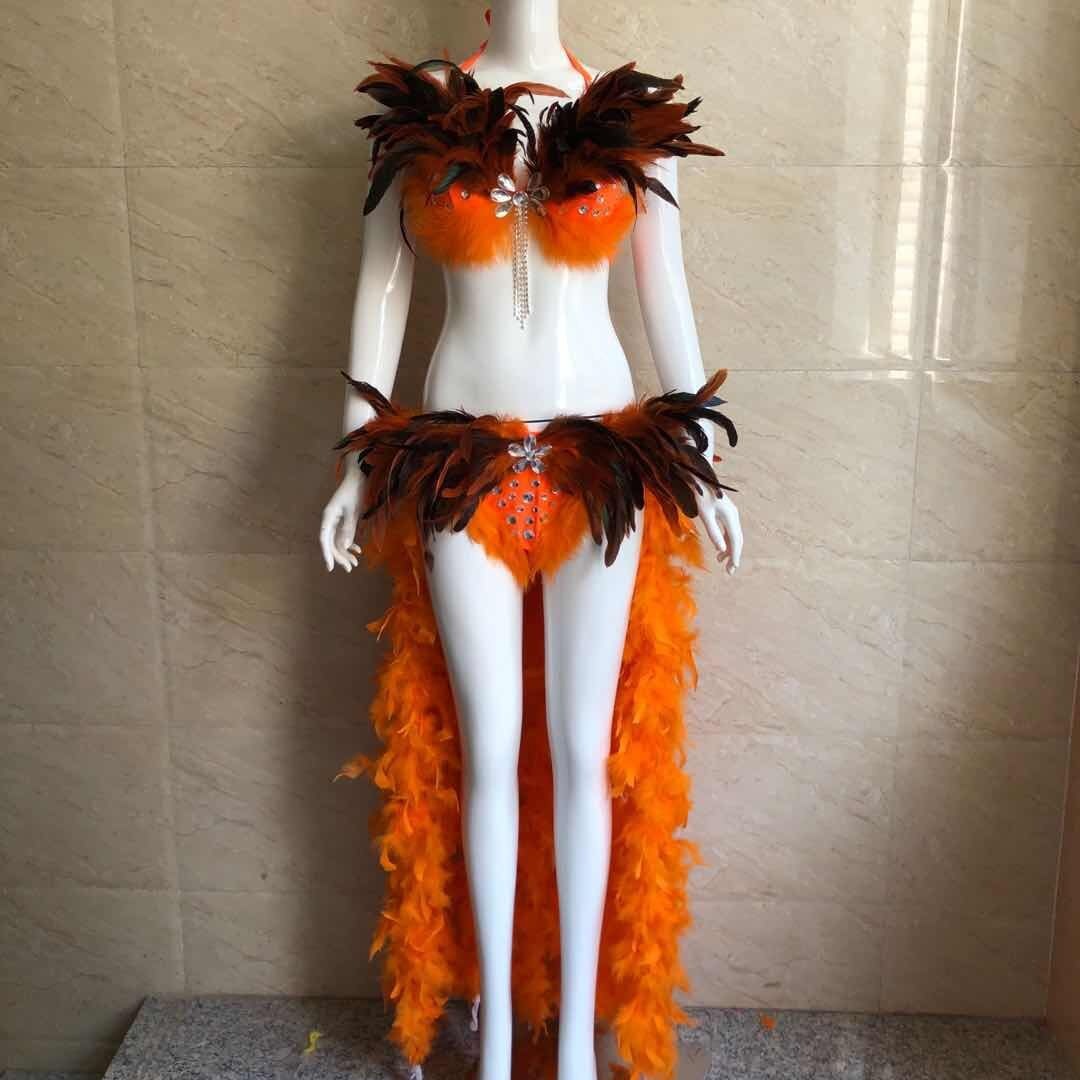 Damen Feder-Bikini-Kostüm Stra – Thong Bikini Women Bewertung und Preis