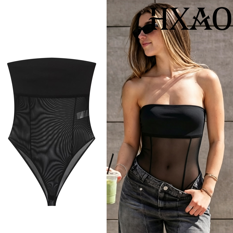 HXAO Tüll-Korsett-Bodysuit für – Strapless Bra Backless Bewertung und Preis